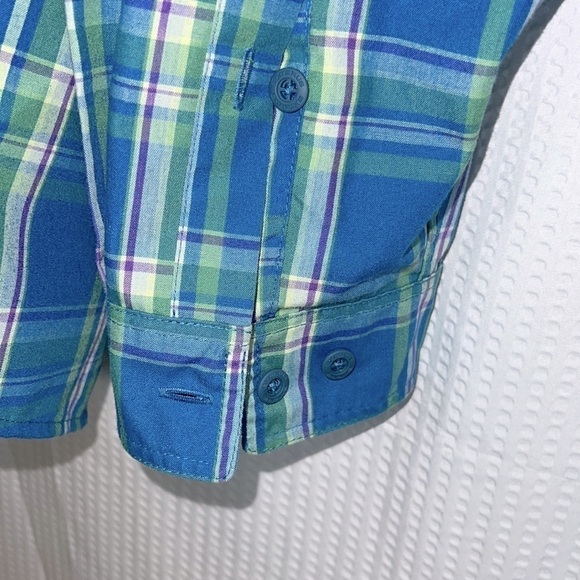 Exterus Outdoor Development Men’s Blue & Green Button Down Long Sleeve Shirt - L - Picture 5 of 9